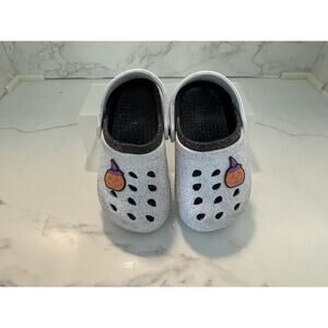 Croc Style Clog Capelli NY Halloween JackOLantern Glitter Sz 7- Preowned